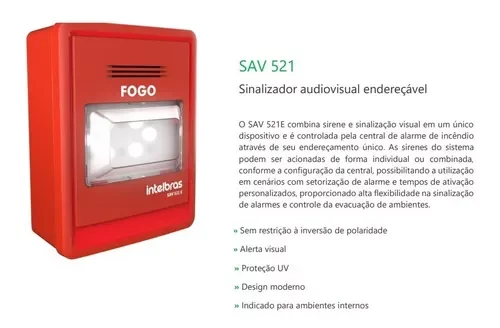 Sinalizador Audio Visual Enderecavel Sav 521e Intelbras - Image 3