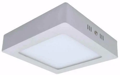 Plafon LEd 12w Sobrepor quadrado Branco quente