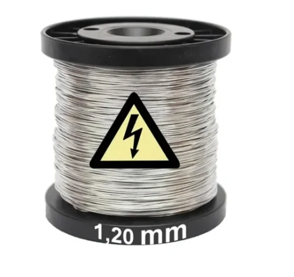 Carretel Arame Aço Inox Cerca Elétrica Fio 1,20mm 99 metros