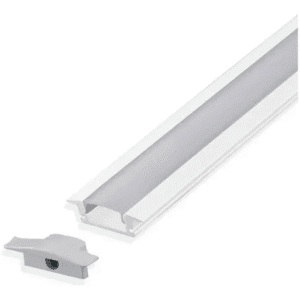 Perfil de LED Slim Alumínio Branco | Embutir ou Sobrepor | 1m ou 2m | A partir de R$ 15,00