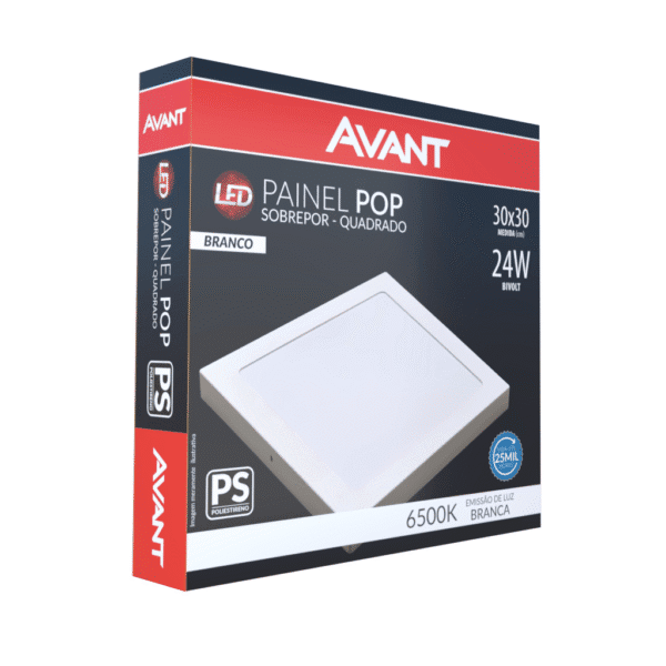 Plafon LED Quadrado de Sobrepor | 18W ou 25W | Branco Frio 6500K | Bivolt | A partir de R$ 24,00 - Imagem 4