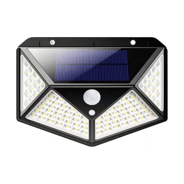 Luminária Arandela Solar 100 LEDs com Sensor de Presença à Prova D’água – Cor Preto - Imagem 4