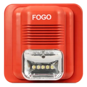 Sirene Endereçável Compact Segurimax Alarme Sonoro 90dB Vermelho