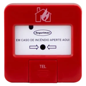 Acionador Manual Endereçável Segurimax Alarme Incêndio 27109 Led IP20