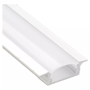 Perfil De Led Embutir Branco Slim 2 Metros Largura 17mm P/ Fita Led