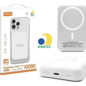 Power Bank Magnético MagSafe 10.000mAh – Carregador Portátil por Indução