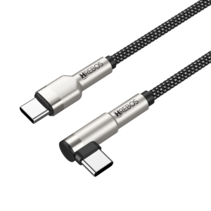 Cabo USB-C para USB-C Hrebos CB-378C 100W Turbo 3.1A 90° 1 Metro Nylon