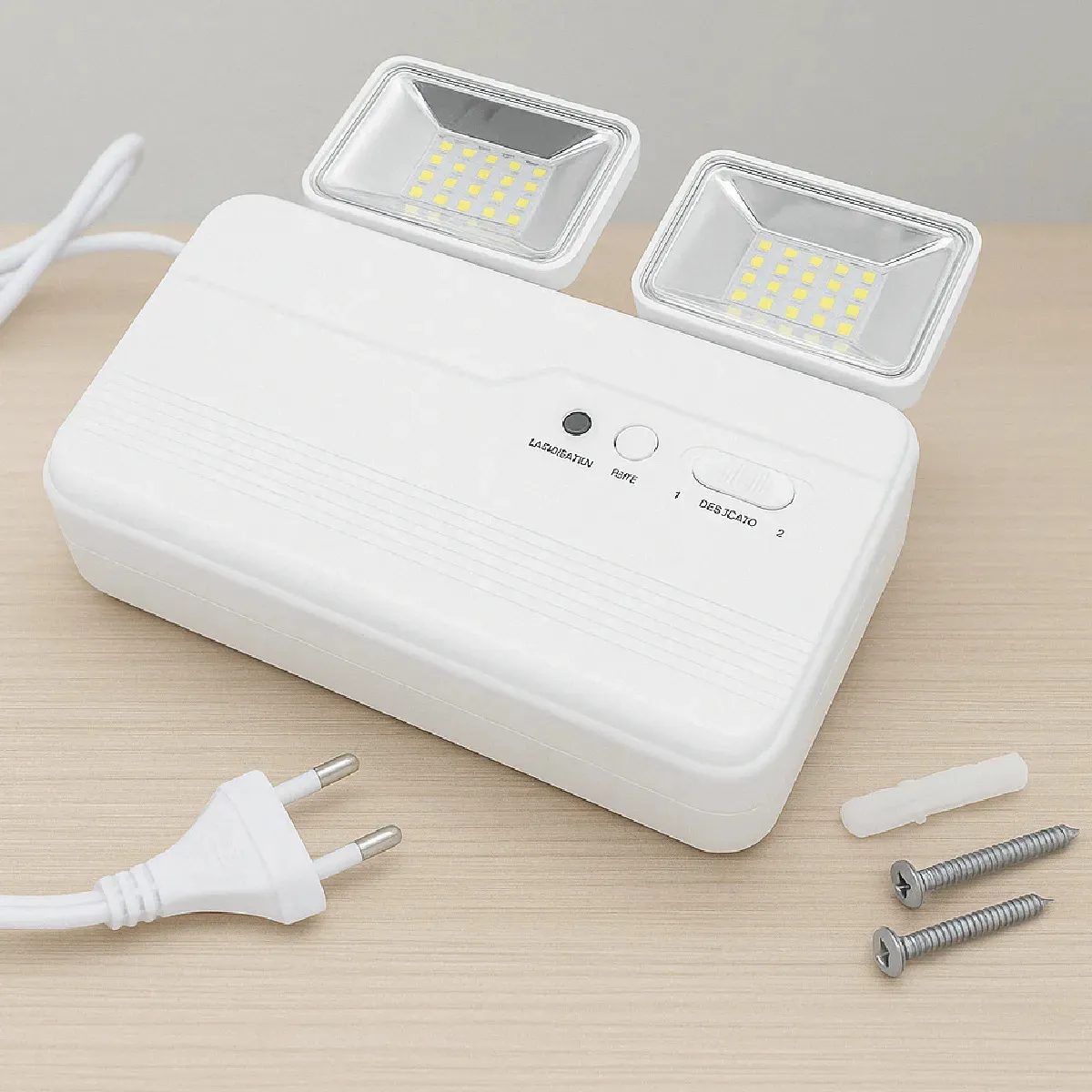 Luminária Emergência 2 Farol Pro Luz Fria 40 Leds - Imagem 3