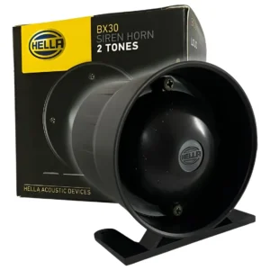 Sirene Intermitente Hella 12V 24V Bivolt 110dB para Alarme Central Cerca Elétrica
