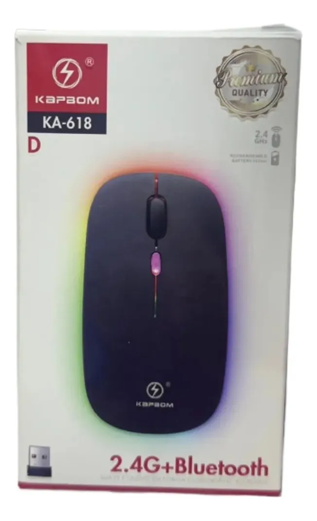 Mouse Sem Fio Bluetooth 2.4ghz Ka-618 Kapbom - Imagem 2