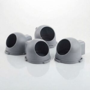Kit 4 Protetor para Câmera Dome CFTV Antivandalismo Universal Policarbonato Branco