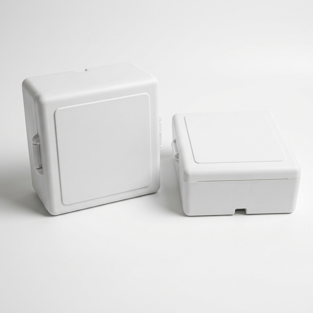 Kit 10 Caixas de Sobrepor 9x9x5cm Branca ABS PP UV para Fonte Conexões Elétricas / CFTV - Imagem 2