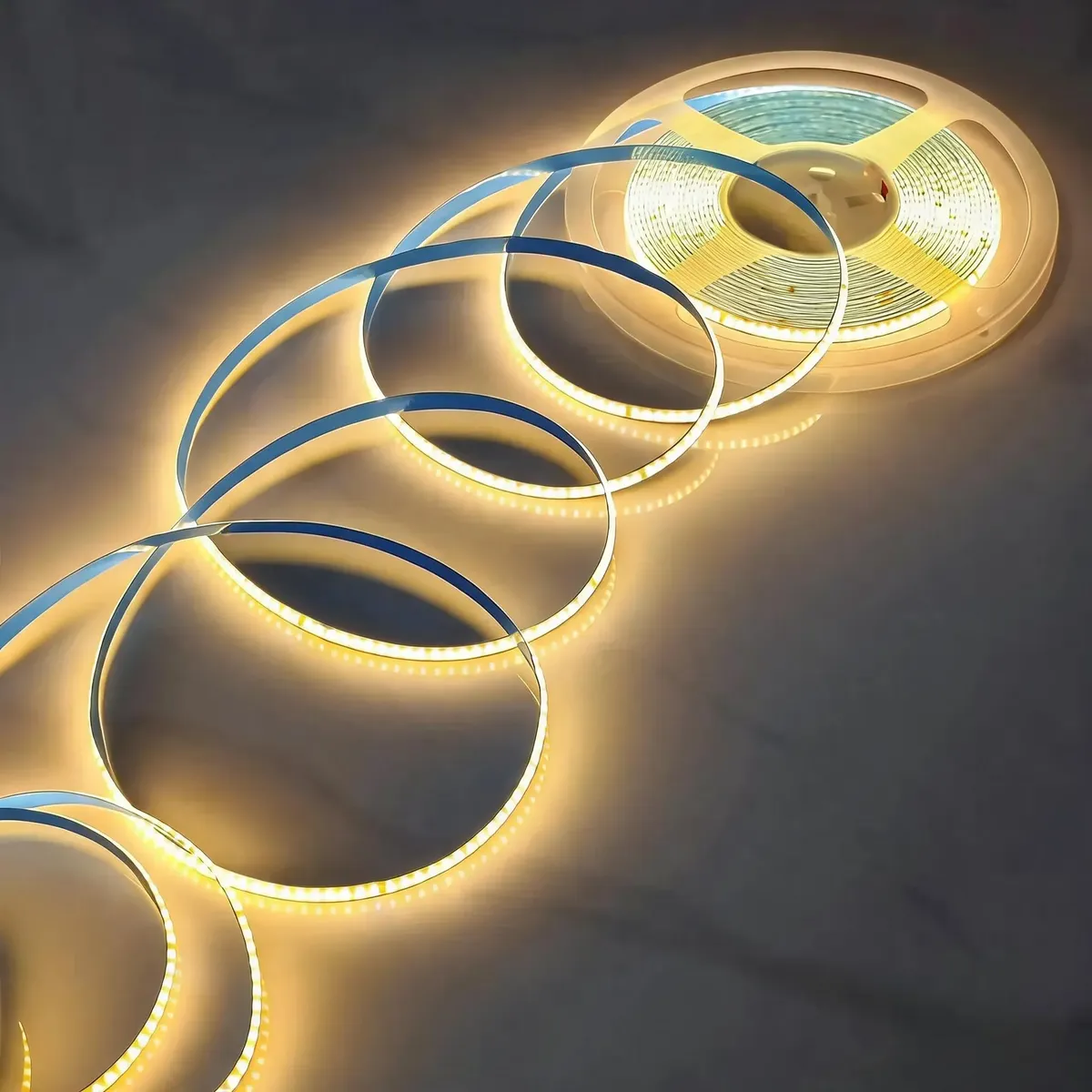 Fita Led Cob Direta 110v 10m Não Usa Fonte Branco Quente - Imagem 2