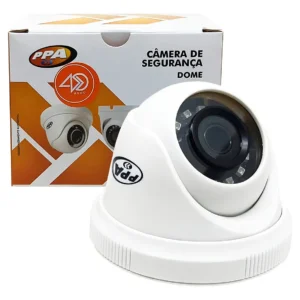 Kit com 02 Câmeras Ultra Resolução Dome 4x1 1.0mp Ppa Cor Branco